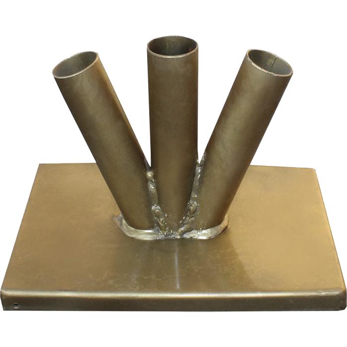 Indoor Flag Pole - 3 Pole Base 2.5M Brass